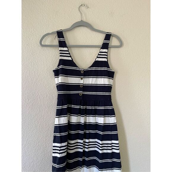 J crew nautical striped fit and flare mini dress size‎ xs - Picture 2 of 7